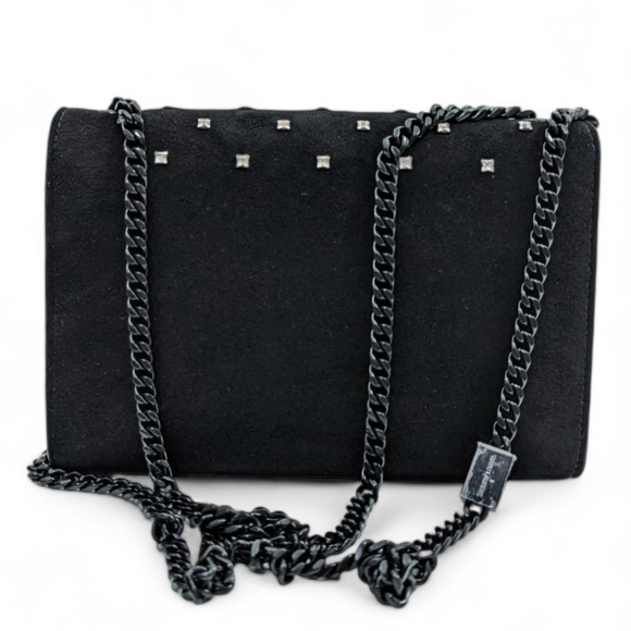 ✨️💎Authentic Saint Laurent Kate Crystal Embellished Suede & Leather Bag - Picture 5 of 16